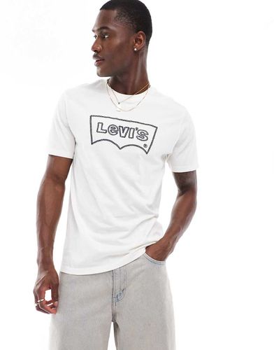 T-shirt avec logo de la marque effet corde - Crème - Levi's - Modalova