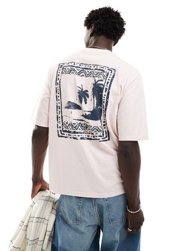 T-shirt décontracté à manches mi-longues et à imprimé paysage, palmier au dos et logo - Levi's - Modalova