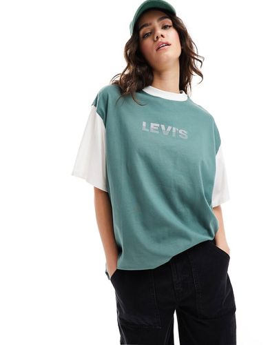 T-shirt oversize à bords contrastants avec logo sur la poitrine - Levi's - Modalova