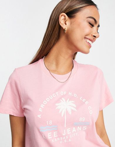 T-shirt imprimé palmier - pastel - Lee Jeans - Modalova