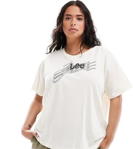 T-shirt à grand logo - Écru - Lee Plus - Modalova