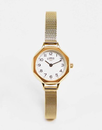 Montre en maille avec cadran argenté et blanc - Limit - Modalova