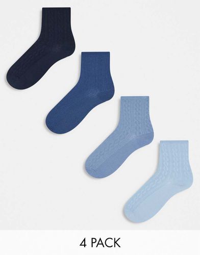 Lot de 4 paires de chaussettes en maille torsadée - Lindex - Modalova