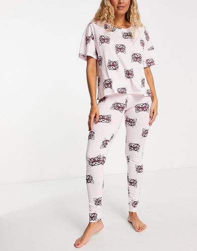 SoU - Ensemble de pyjama en coton imprimé chats - Lindex - Modalova