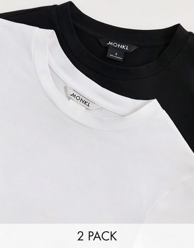 Lot de 2 t-shirts - Noir et blanc - Monki - Modalova