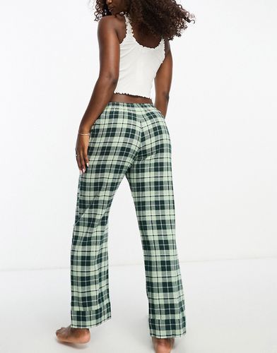 Pantalon de pyjama à carreaux écossais - Vert - Monki - Modalova