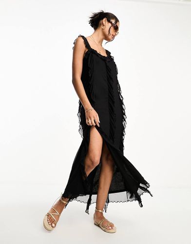 Robe mi-longue à volants en tulle - Monki - Modalova