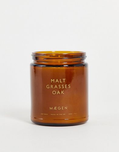 MAEGEN - Bougie en verre ambré parfum malt, herbes et chêne - 200 g - Maegan - Modalova