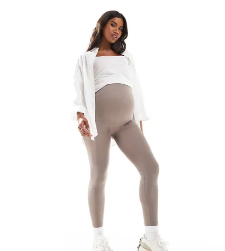 Mamalicious - Legging de grossesse sans coutures - Taupe - Mama.licious - Modalova