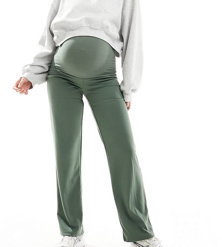 Mamalicious Maternity - Pantalon droit avec bande recouvrant le ventre - kaki - Mama.licious - Modalova