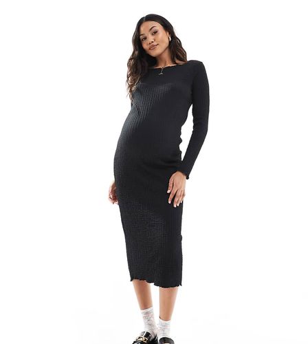 Mamalicious Maternity - Robe texturée mi-longue à encolure bateau - Mama.licious - Modalova