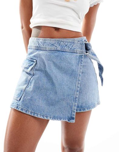 Jupe-short en jean - clair - Mango - Modalova