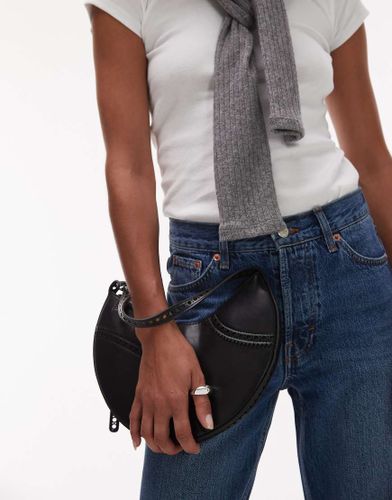 Sac rond avec surpiqres  l'avant - Mango - Modalova