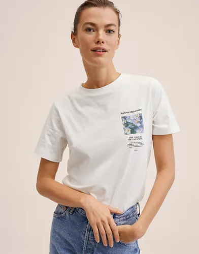 T-shirt à motif floral - Mango - Modalova