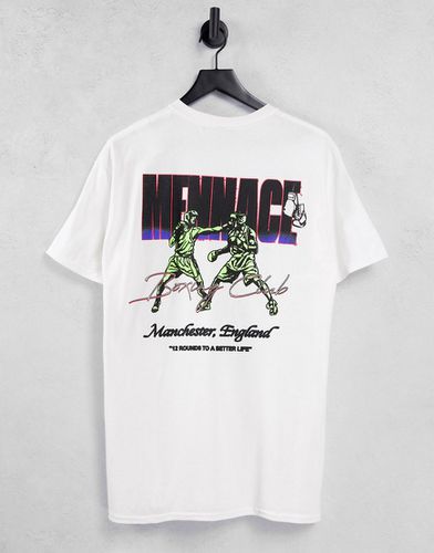 T-shirt avec imprimé boxe vintage au dos - Mennace - Modalova