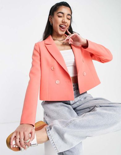 Blazer court à double boutonnage - Corail - Miss Selfridge - Modalova