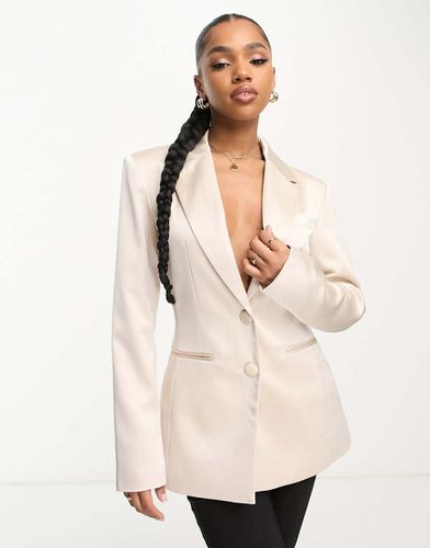 Blazer d'ensemble en satin - Champagne - Miss Selfridge - Modalova