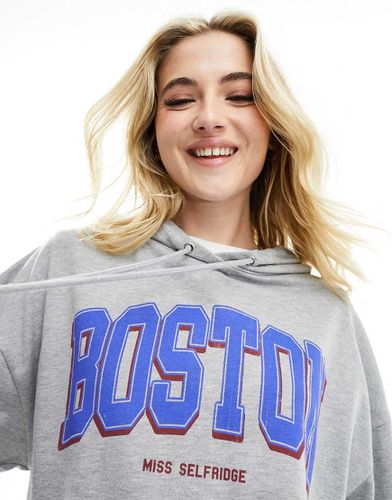 Sweat à capuche imprimé Boston - chiné - Miss Selfridge - Modalova