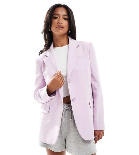 Blazer oversize à boutonnage simple - Lilas - Miss Selfridge Petite - Modalova