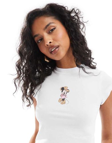 T-shirt effet rétréci avec imprimé Disney Minnie Mouse style western - Miss Selfridge - Modalova