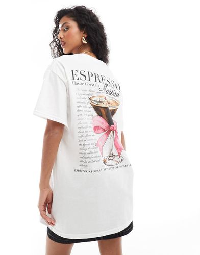 T-shirt oversize à imprimé Espresso Martini - Miss Selfridge - Modalova