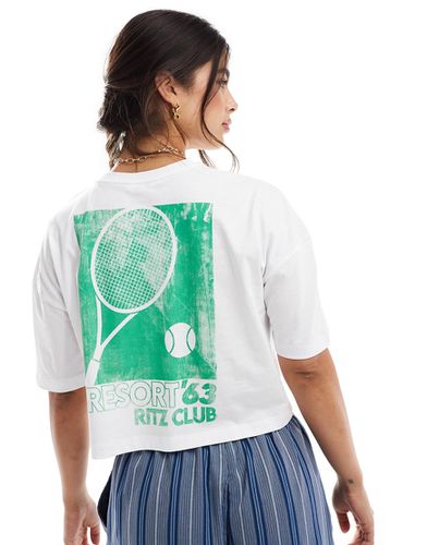T-shirt oversize à imprimé tennis - Miss Selfridge - Modalova