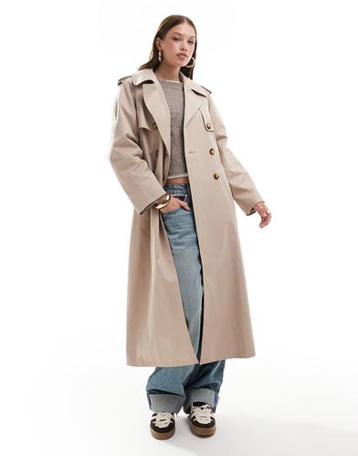 Trench-coat traditionnel oversize - Taupe - Miss Selfridge - Modalova