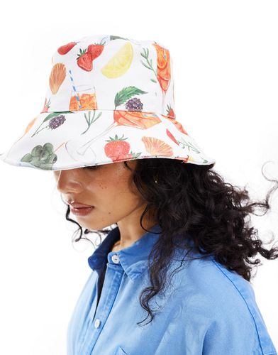Chapeau de soleil à imprimé fruits - My Accessories - Modalova