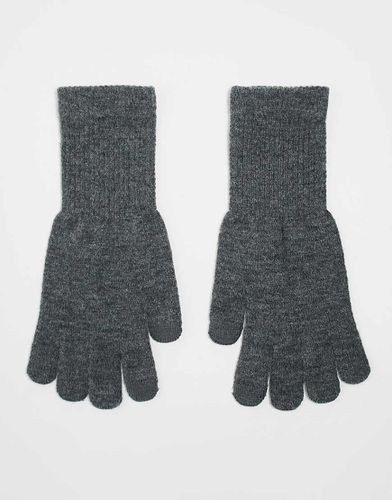 Gants en maille unie pour écran tactile - Gris - My Accessories - Modalova