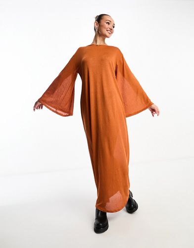 NA-KD - Robe longue transparente à manches larges - Rouille - Nakd - Modalova