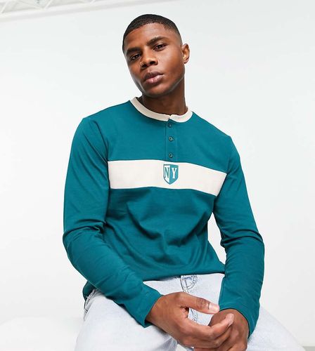 T-shirt à manches longues avec patte de boutonnage - Native Youth - Modalova