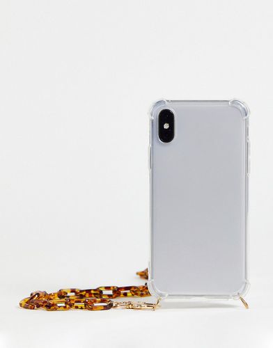 Coque pour iPhone X avec chaîne dorée - Nali - Modalova