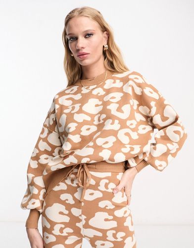 Pull d'ensemble en maille à imprimé léopard - Never Fully Dressed - Modalova