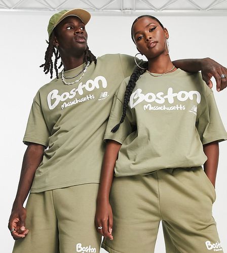 T-shirt unisexe à inscription Boston - New Balance - Modalova
