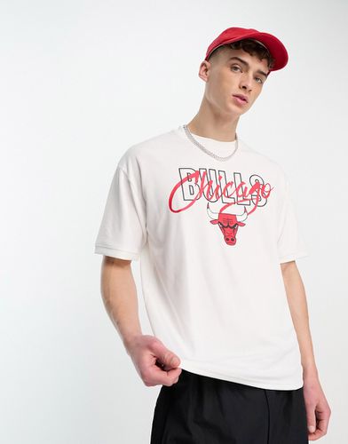 Chicago Bulls - T-shirt en résille à logo effet manuscrit - New Era - Modalova