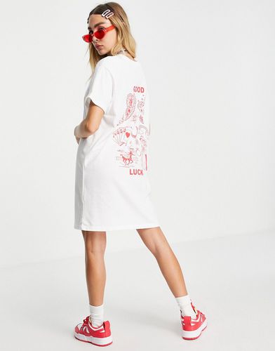 Good luck - Robe t-shirt à imprimé au dos - New Girl Order - Modalova