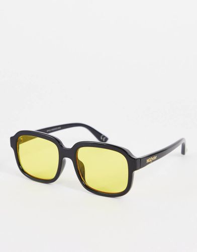 Lunettes de soleil oversize style années 70 avec verres teintés jaunes - New Girl Order - Modalova