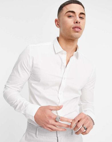 Chemise moulante manches longues en popeline - New Look - Modalova