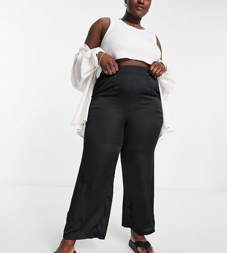 New Look Curve - Pantalon large en satin - New Look Plus - Modalova
