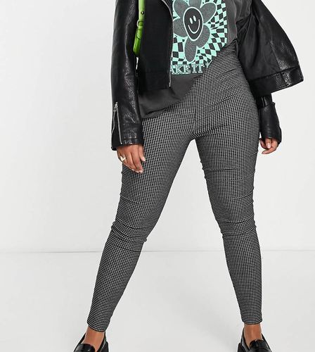 New Look Curve - Pantalon skinny en bengaline - Carreaux - New Look Plus - Modalova