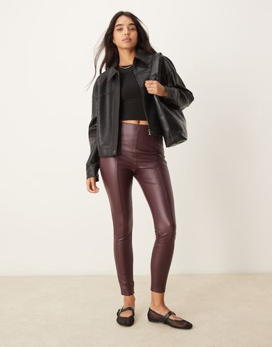 Legging en PU - Bordeaux - New Look - Modalova