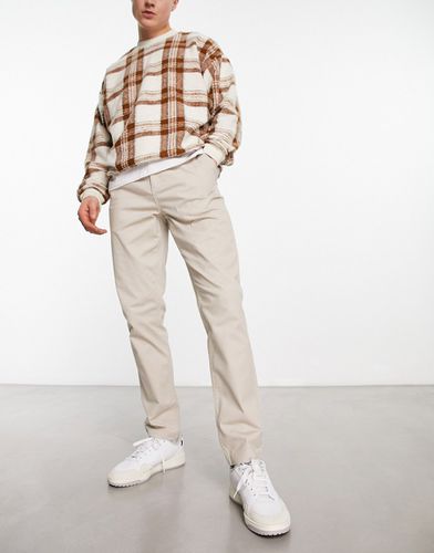Pantalon chino slim - Taupe - New Look - Modalova
