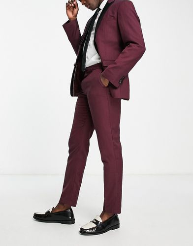 Pantalon de costume slim - Bordeaux - New Look - Modalova