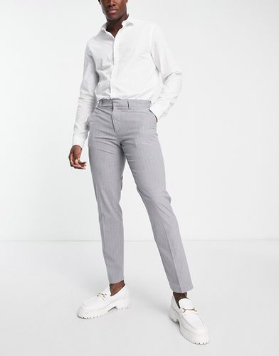 Pantalon élégant coupe ajustée à fines rayures - Gris - New Look - Modalova