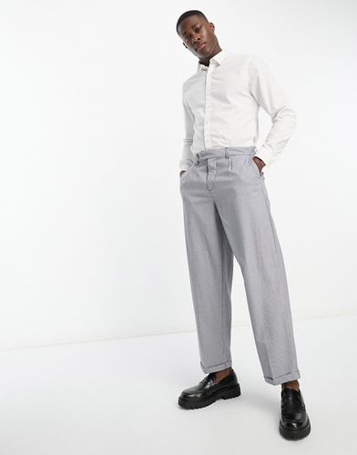Pantalon plissé élégant et décontracté à carreaux - New Look - Modalova
