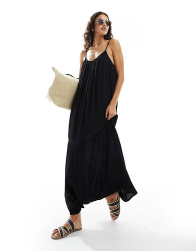 Robe de plage longue croisée dans le dos - New Look - Modalova