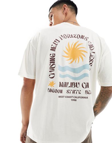 T-shirt à imprimé Malibu - Crème - New Look - Modalova