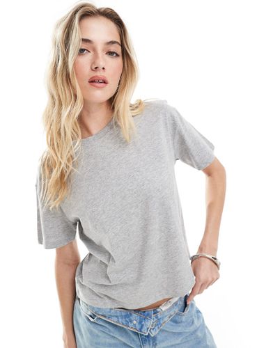 T-shirt coupe carrée - chiné - New Look - Modalova