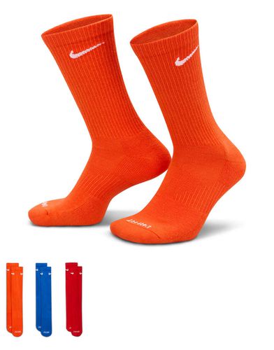 Everyday Cushioned Plus - Lot de 3 paires de chaussettes - , bleu et rouge - Nike Training - Modalova