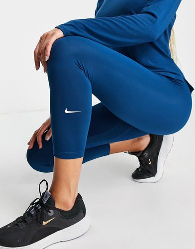 One - Legging court à taille mi-haute en tissu Dri-FIT - sarcelle - Nike Training - Modalova